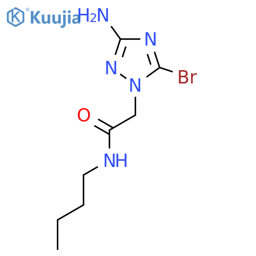 2-(3-amino-5-bromo-1H-1,2,4-triazol-1-yl)-N-butylacetamide structure