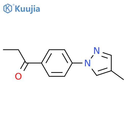 1-4-(4-methyl-1H-pyrazol-1-yl)phenylpropan-1-one structure