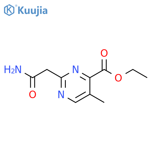 4-Pyrimidinecarboxylic acid, 2-(2-amino-2-oxoethyl)-5-methyl-, ethyl ester structure