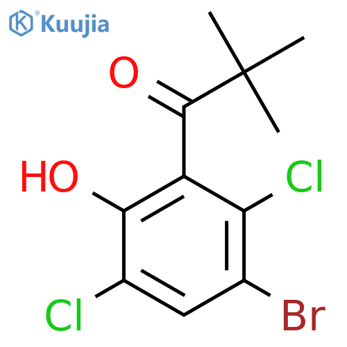 1-(3-bromo-2,5-dichloro-6-hydroxyphenyl)-2,2-dimethylpropan-1-one structure