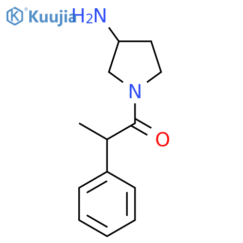 1-(3-Aminopyrrolidin-1-yl)-2-phenylpropan-1-one structure