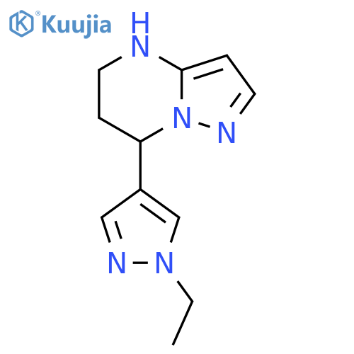 1-ethyl-4-{4H,5H,6H,7H-pyrazolo1,5-apyrimidin-7-yl}-1H-pyrazole structure