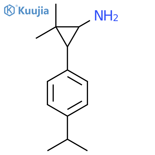 2,2-dimethyl-3-4-(propan-2-yl)phenylcyclopropan-1-amine structure