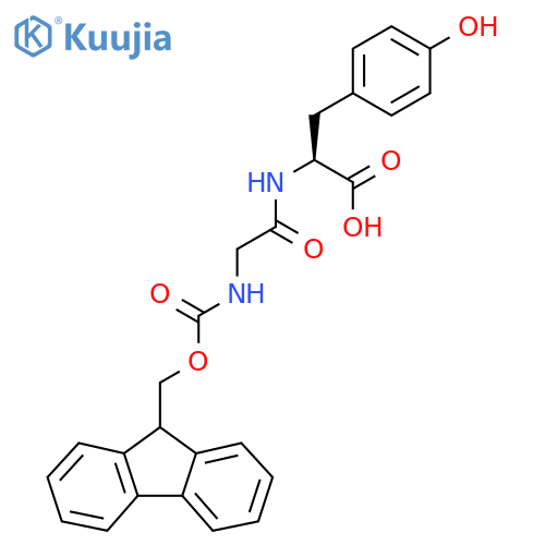 (2S)-2-[2-({[(9H-fluoren-9-yl)methoxy]carbonyl}amino)acetamido]-3-(4-hydroxyphenyl)propanoic acid structure