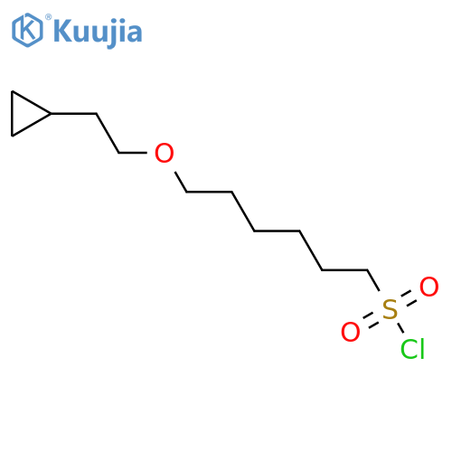 6-(2-cyclopropylethoxy)hexane-1-sulfonyl chloride structure