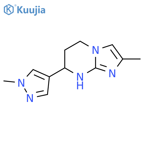 1-methyl-4-{2-methyl-5H,6H,7H,8H-imidazo1,2-apyrimidin-7-yl}-1H-pyrazole structure