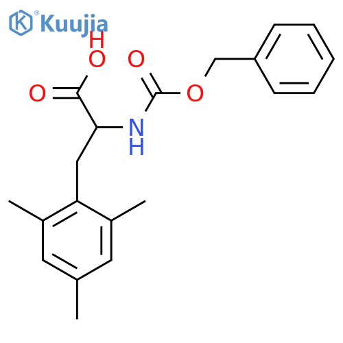 2-{(benzyloxy)carbonylamino}-3-(2,4,6-trimethylphenyl)propanoic acid structure