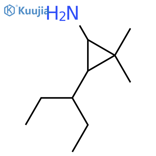 2,2-dimethyl-3-(pentan-3-yl)cyclopropan-1-amine structure