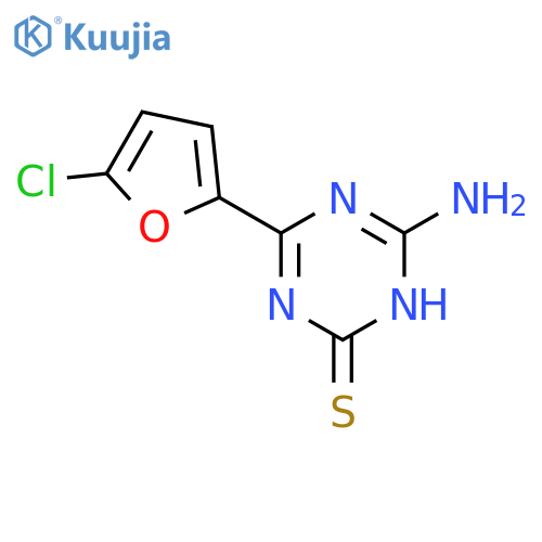 1,3,5-Triazine-2(1H)-thione, 6-amino-4-(5-chloro-2-furanyl)- structure