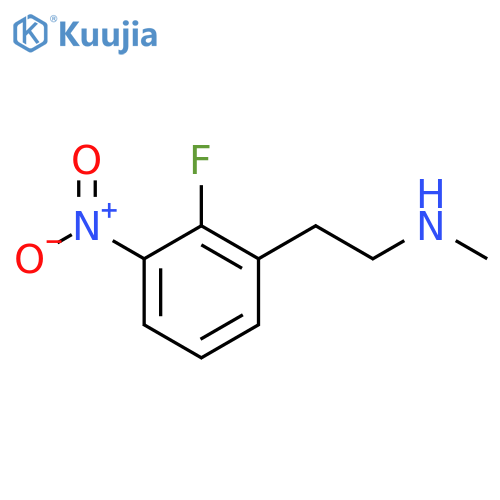 2-(2-fluoro-3-nitrophenyl)ethyl(methyl)amine structure