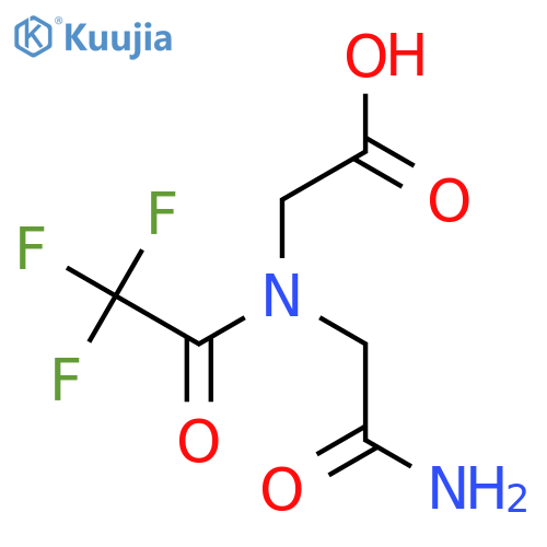 2-N-(carbamoylmethyl)-2,2,2-trifluoroacetamidoacetic acid structure