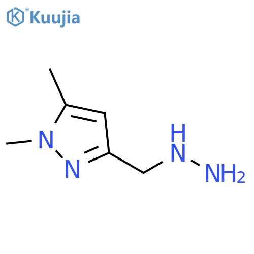 3-(hydrazinylmethyl)-1,5-dimethyl-1H-pyrazole structure
