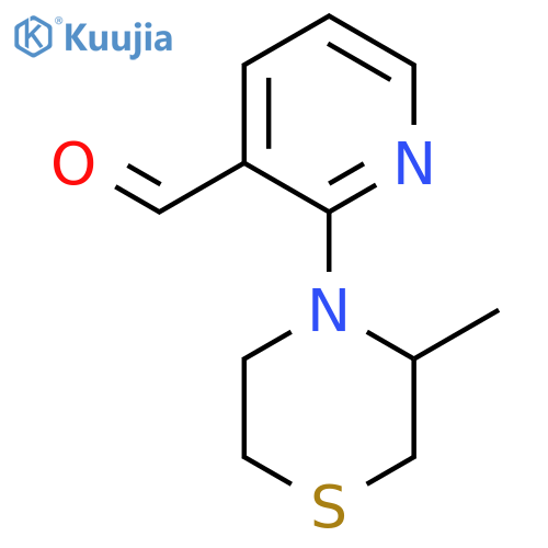 2-(3-Methylthiomorpholin-4-yl)pyridine-3-carbaldehyde structure