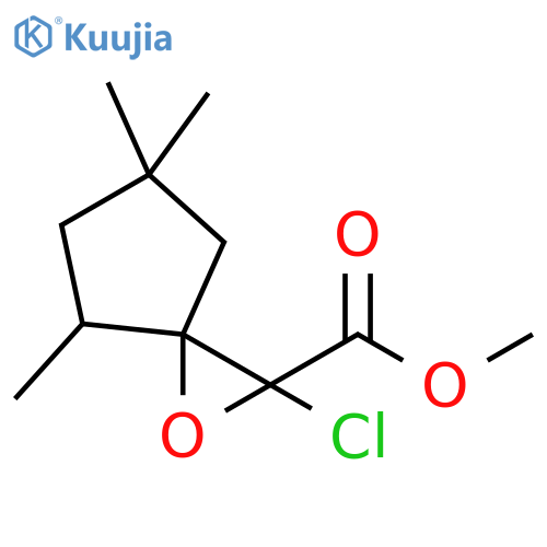 1-Oxaspiro[2.4]heptane-2-carboxylic acid, 2-chloro-4,6,6-trimethyl-, methyl ester structure