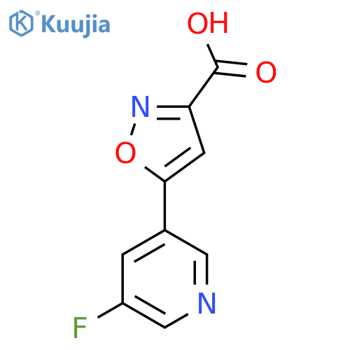 5-(5-fluoropyridin-3-yl)-1,2-oxazole-3-carboxylic acid structure