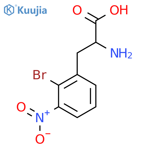 2-amino-3-(2-bromo-3-nitrophenyl)propanoic acid structure