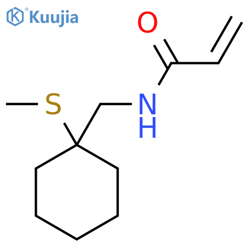 N-{1-(methylsulfanyl)cyclohexylmethyl}prop-2-enamide structure