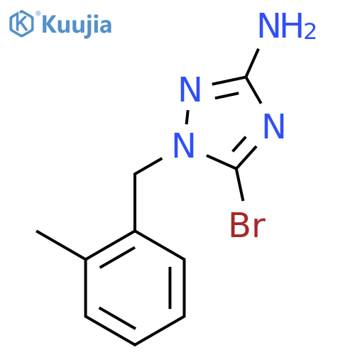 5-bromo-1-(2-methylphenyl)methyl-1H-1,2,4-triazol-3-amine structure