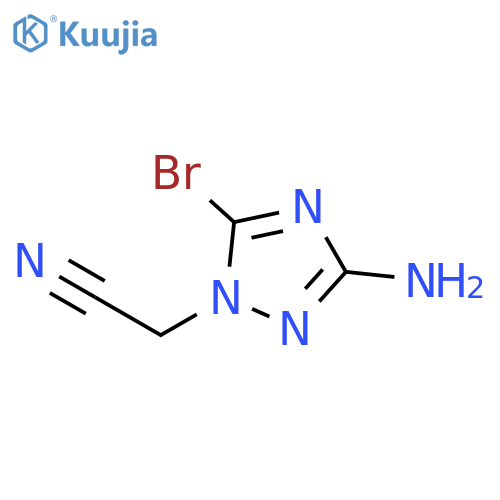 1H-1,2,4-Triazole-1-acetonitrile, 3-amino-5-bromo- structure