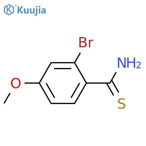 2-bromo-4-methoxybenzene-1-carbothioamide structure
