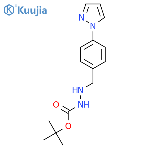 Tert-butyl N-[(4-pyrazol-1-ylphenyl)methylamino]carbamate structure