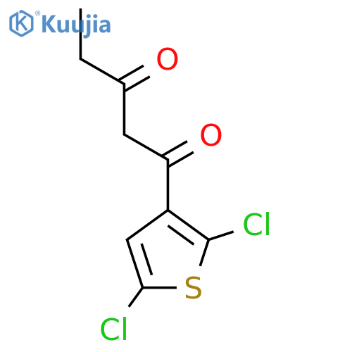 1-(2,5-dichlorothiophen-3-yl)pentane-1,3-dione structure