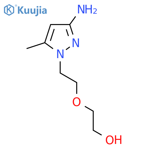 2-2-(3-amino-5-methyl-1H-pyrazol-1-yl)ethoxyethan-1-ol structure