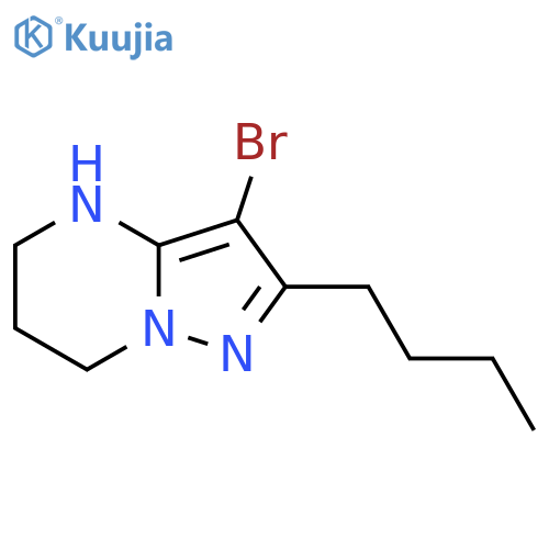 3-bromo-2-butyl-4H,5H,6H,7H-pyrazolo1,5-apyrimidine structure
