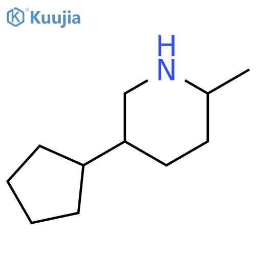 5-cyclopentyl-2-methylpiperidine, Mixture of diastereomers structure