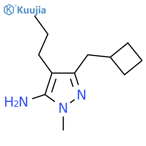 3-(cyclobutylmethyl)-1-methyl-4-propyl-1H-pyrazol-5-amine structure