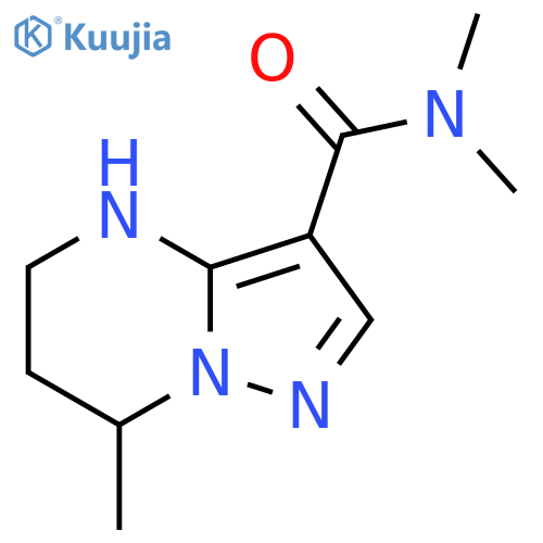 N,N,7-trimethyl-4H,5H,6H,7H-pyrazolo1,5-apyrimidine-3-carboxamide structure