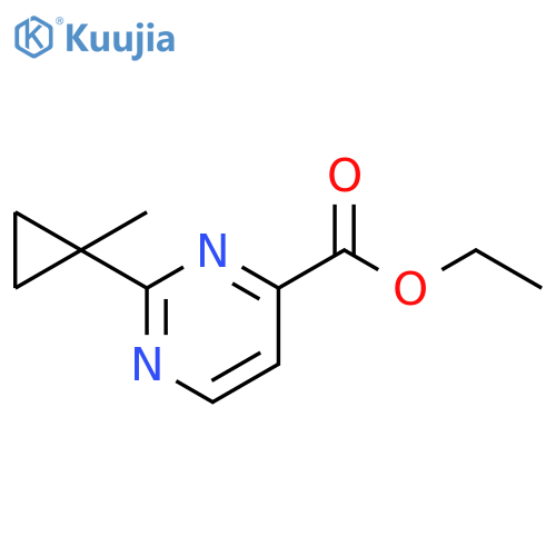 4-Pyrimidinecarboxylic acid, 2-(1-methylcyclopropyl)-, ethyl ester structure
