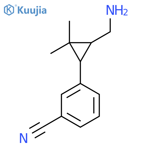 3-3-(aminomethyl)-2,2-dimethylcyclopropylbenzonitrile structure