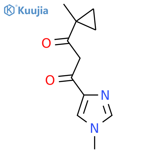 1-(1-methyl-1H-imidazol-4-yl)-3-(1-methylcyclopropyl)propane-1,3-dione structure