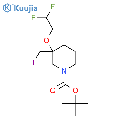 tert-butyl 3-(2,2-difluoroethoxy)-3-(iodomethyl)piperidine-1-carboxylate structure