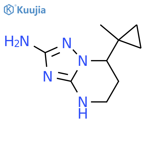 7-(1-methylcyclopropyl)-4H,5H,6H,7H-1,2,4triazolo1,5-apyrimidin-2-amine structure