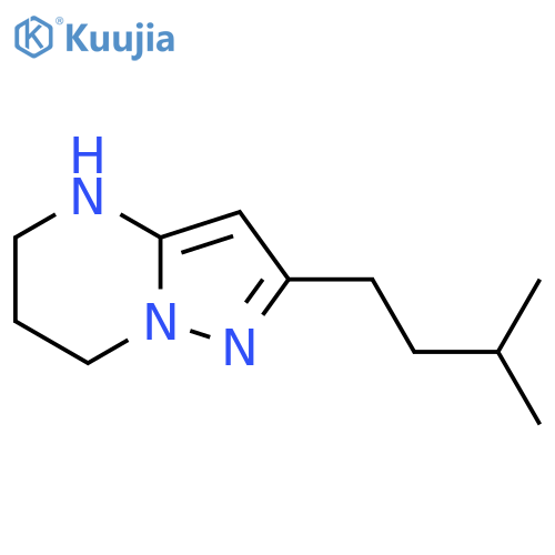 2-(3-methylbutyl)-4H,5H,6H,7H-pyrazolo1,5-apyrimidine structure
