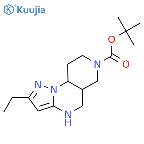 tert-butyl 4-ethyl-2,3,7,11-tetraazatricyclo7.4.0.0,2,6trideca-3,5-diene-11-carboxylate structure