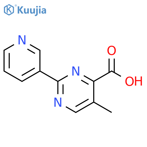 4-Pyrimidinecarboxylic acid, 5-methyl-2-(3-pyridinyl)- structure