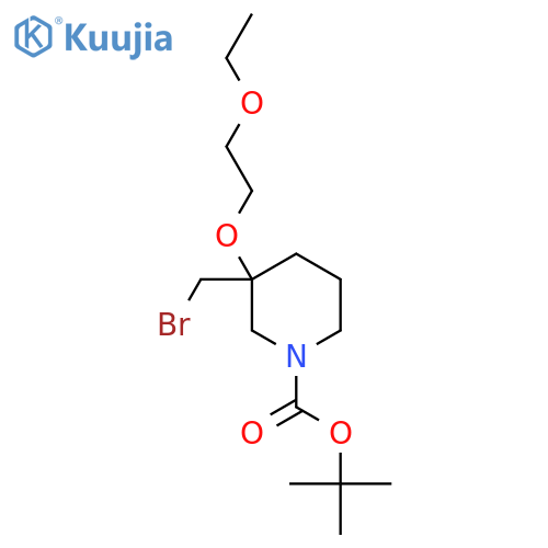 tert-butyl 3-(bromomethyl)-3-(2-ethoxyethoxy)piperidine-1-carboxylate structure