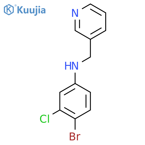 4-bromo-3-chloro-N-(pyridin-3-yl)methylaniline structure