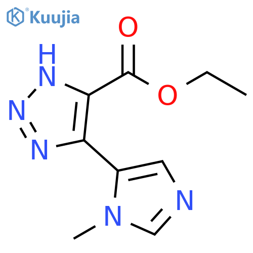 1H-1,2,3-Triazole-5-carboxylic acid, 4-(1-methyl-1H-imidazol-5-yl)-, ethyl ester structure