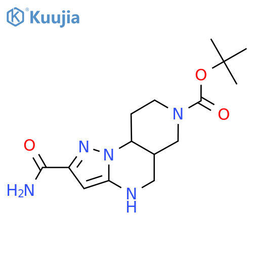 tert-butyl 4-carbamoyl-2,3,7,11-tetraazatricyclo7.4.0.0,2,6trideca-3,5-diene-11-carboxylate structure