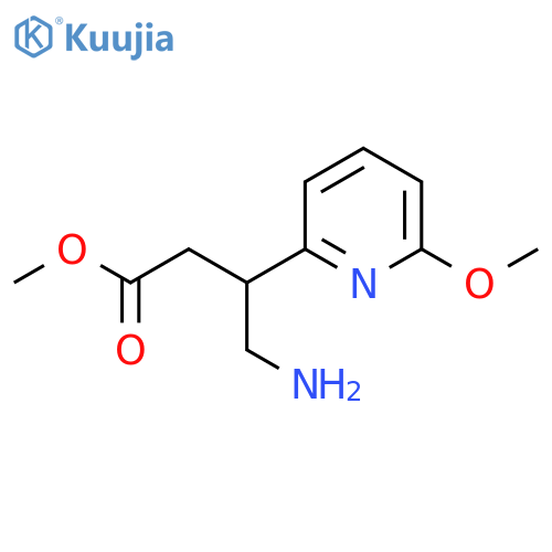 methyl 4-amino-3-(6-methoxypyridin-2-yl)butanoate structure