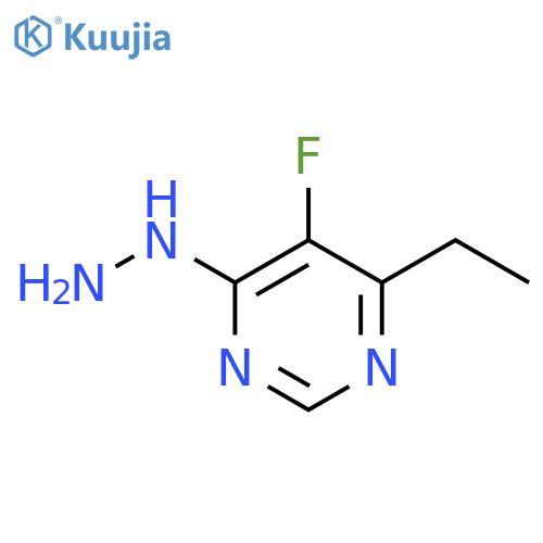 4-ethyl-5-fluoro-6-hydrazinylpyrimidine structure