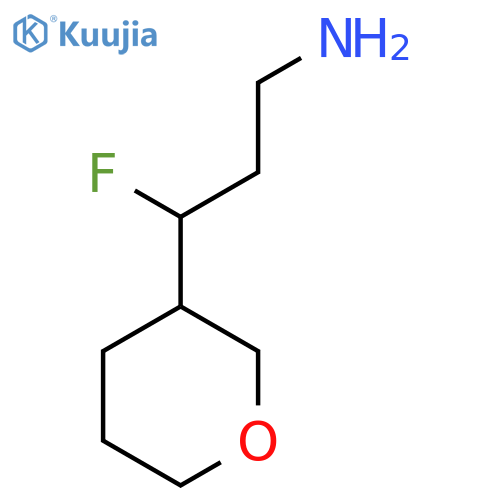 3-Fluoro-3-(oxan-3-yl)propan-1-amine structure