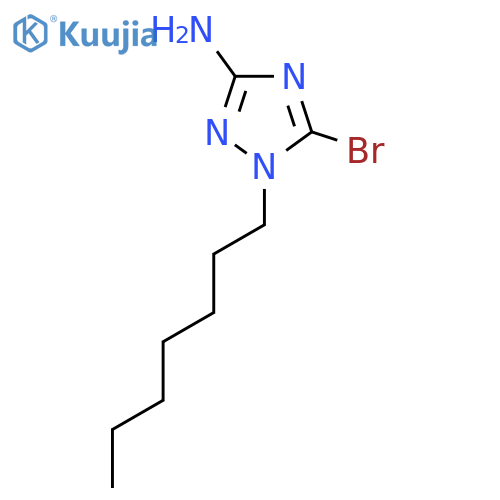5-bromo-1-heptyl-1H-1,2,4-triazol-3-amine structure