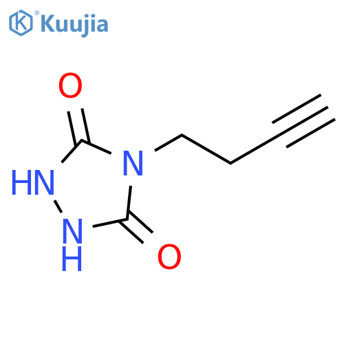 4-(but-3-yn-1-yl)-1,2,4-triazolidine-3,5-dione structure