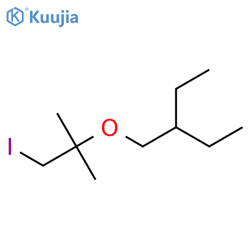 2-ethyl-1-(1-iodo-2-methylpropan-2-yl)oxybutane structure