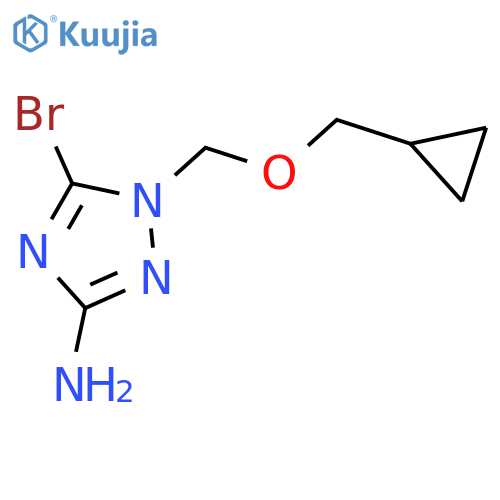 5-bromo-1-(cyclopropylmethoxy)methyl-1H-1,2,4-triazol-3-amine structure